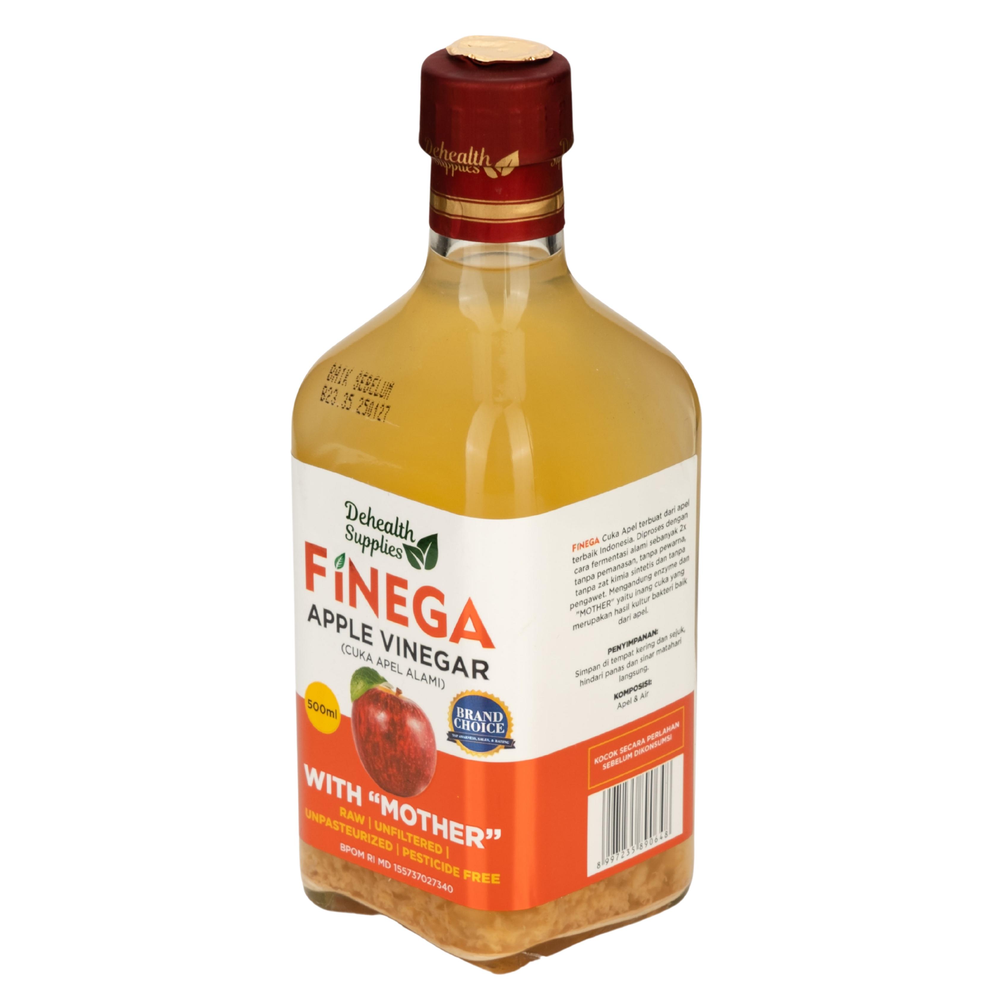 Dehealth Supplies Finega Apple Vinegar 500ml Inter Buana Mandiri