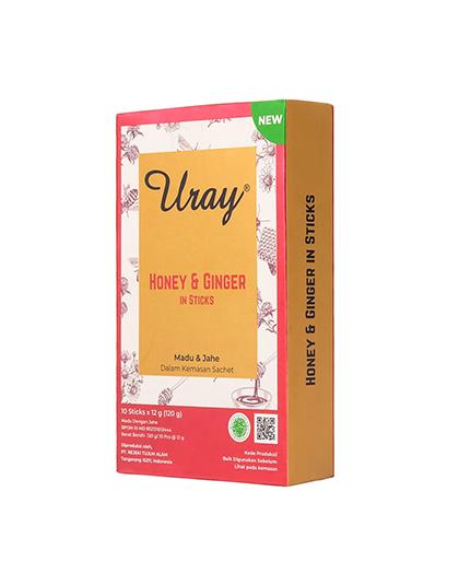 Madu Uray Honey & Ginger In Sticks 120gr Inter Buana Mandiri