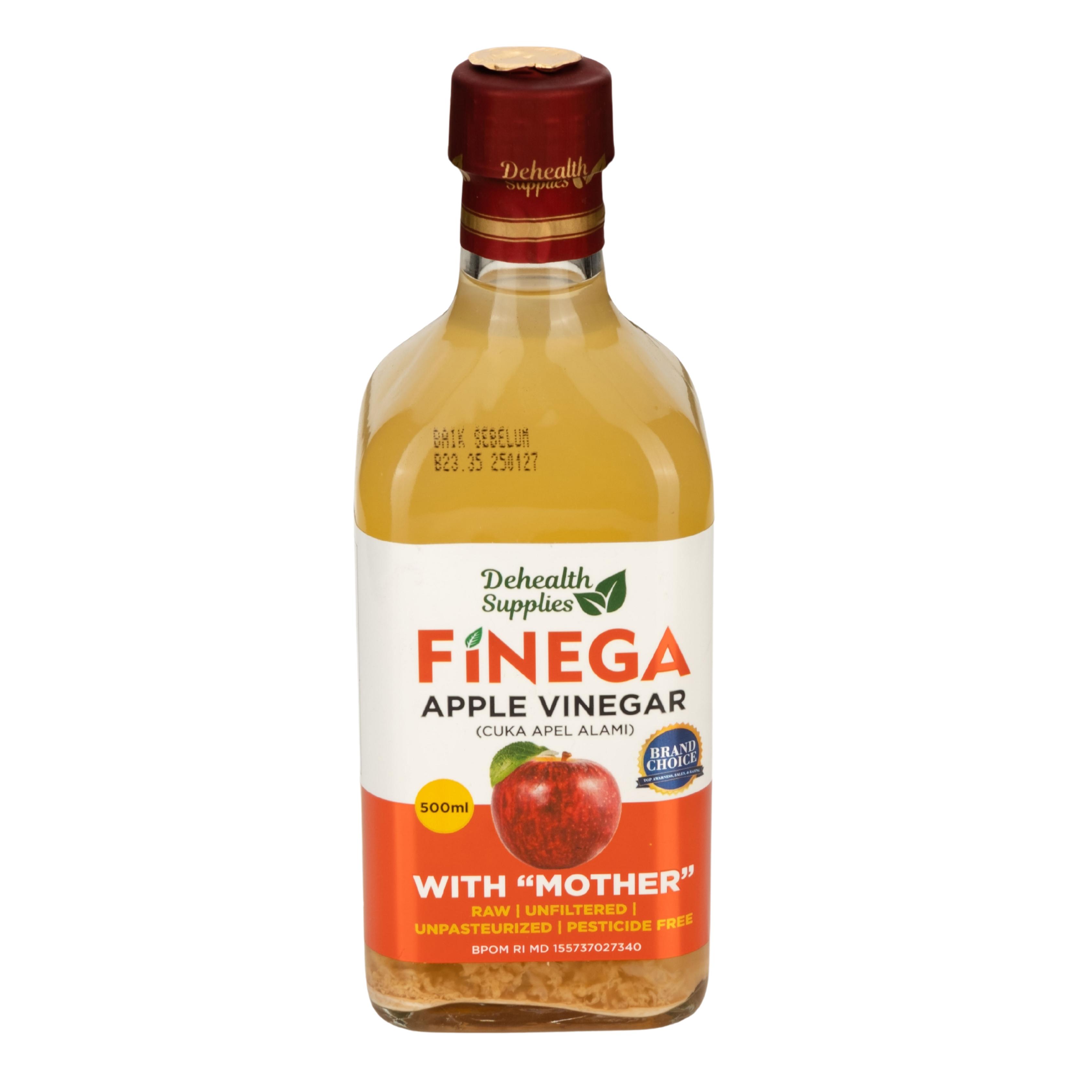 Dehealth Supplies Finega Apple Vinegar 500ml Inter Buana Mandiri