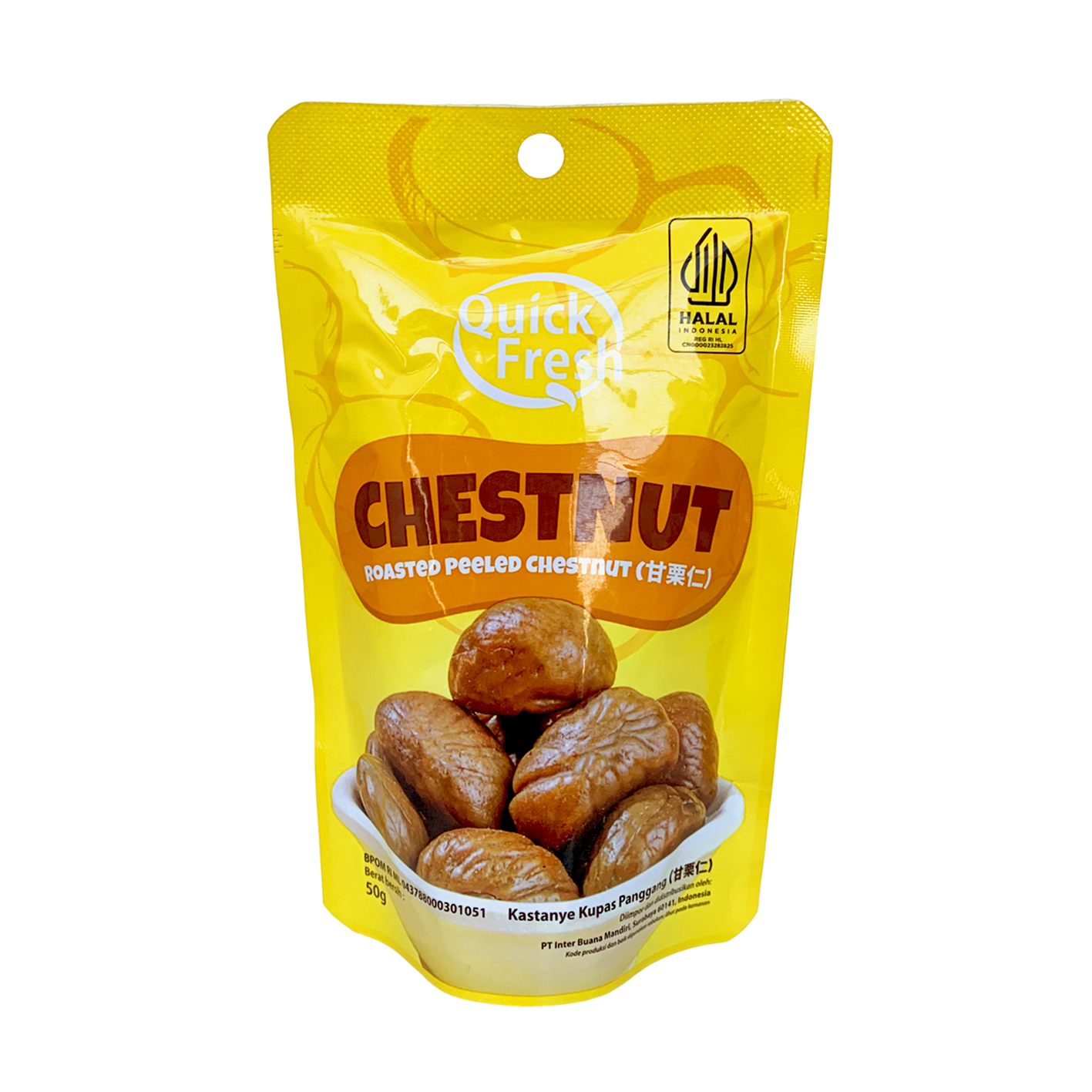 Quick Fresh Chestnut (Roasted Peeled Chestnut) 50g Inter Buana Mandiri
